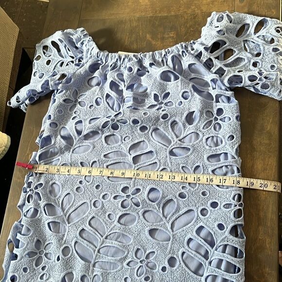 NWT PRETTYGARDEN Summer Off Shoulder Vintage Floral Lace Flare Short Sleeve Sm - Picture 8 of 12